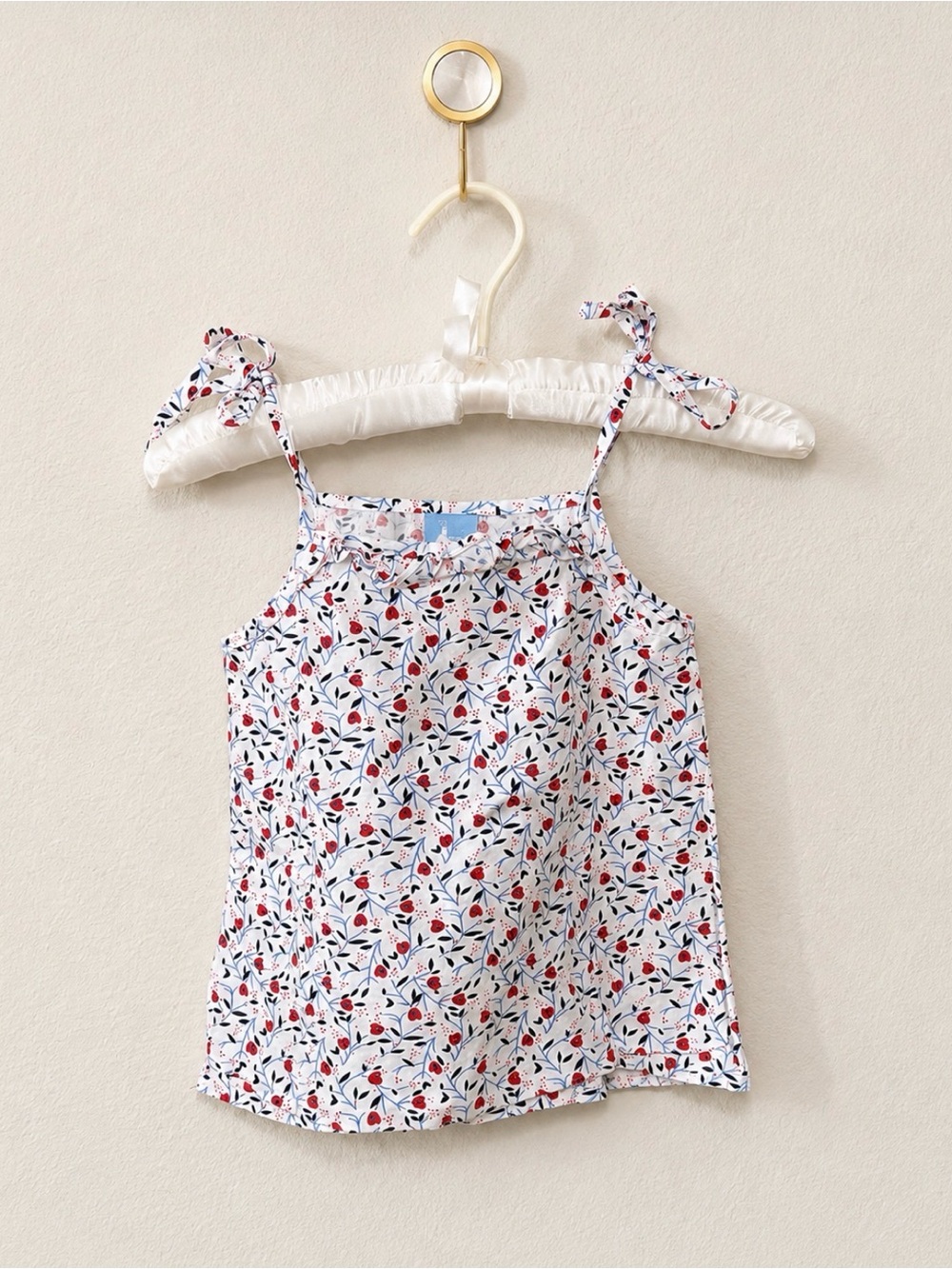 bella bliss | Tie-Strap Tank Top with Floral Print